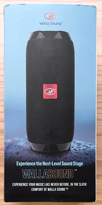WallaSound Bluetooth speaker retail box front